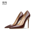 Heels For Women 2025 New Real Leather Pointy Toe High Heels Ladies Shoes With Low Heel Sexy Classic Luxury Pumps Office Shoes