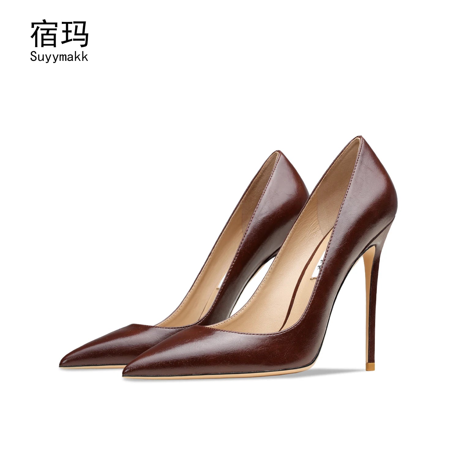 Heels For Women 2025 New Real Leather Pointy Toe High Heels Ladies Shoes With Low Heel Sexy Classic Luxury Pumps Office Shoes