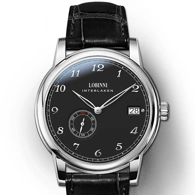 Lobinni Hangzhou 5000A Micro-Rotor Movement Men Automatic Watches Menchical Male Ultra-Thin Mens Wristwatch Business 1888