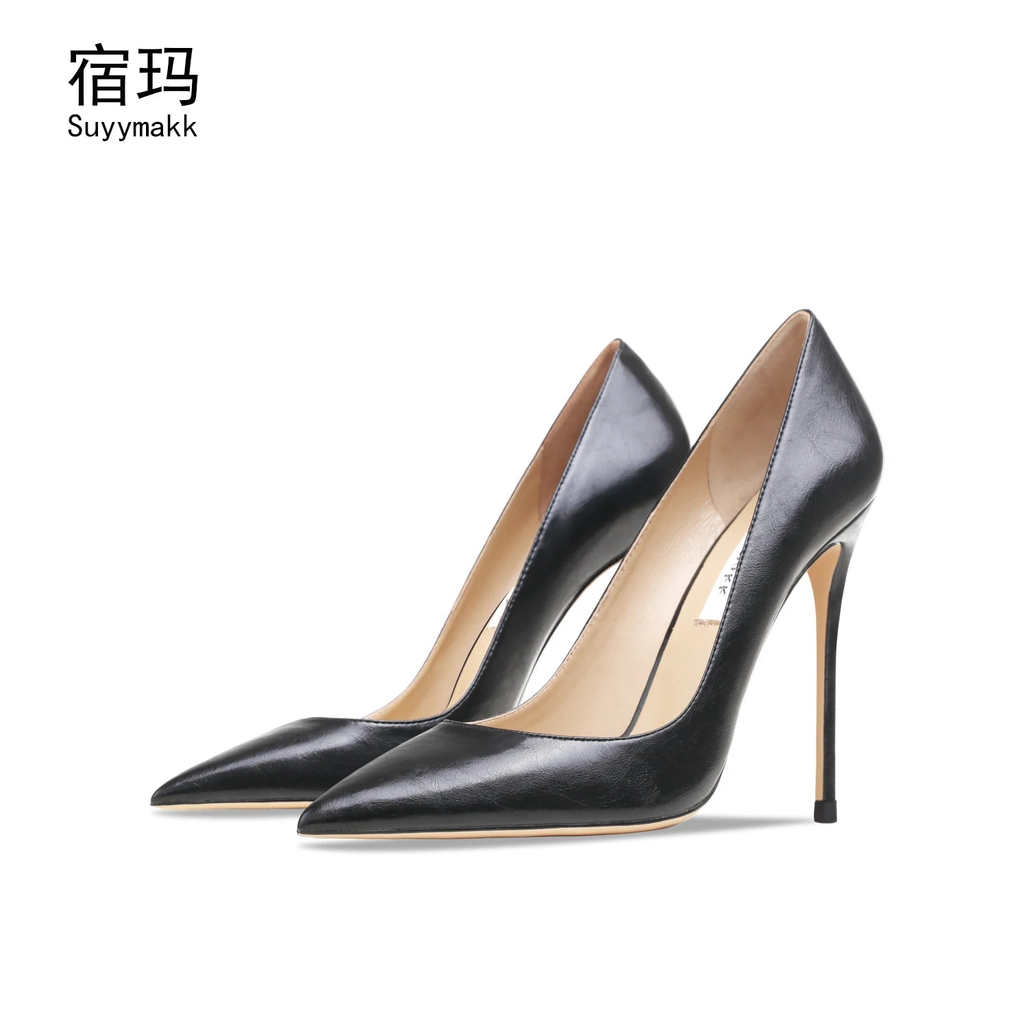Heels For Women 2025 New Real Leather Pointy Toe High Heels Ladies Shoes With Low Heel Sexy Classic Luxury Pumps Office Shoes