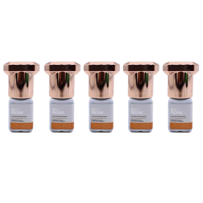 5 Bottles SKY Rose Glue Eyelash Extensions 1s Fast Drying Korea Sky Glue 5ml False Lash Glue Makeup Tools Adhesive Supplies Shop