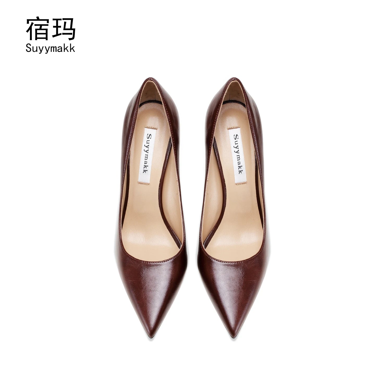 Heels For Women 2025 New Real Leather Pointy Toe High Heels Ladies Shoes With Low Heel Sexy Classic Luxury Pumps Office Shoes