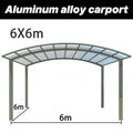 Outdoor aluminum alloy arched roof garage carport carport waterproof pergola roof panel sheltered courtyard garden villa canopy