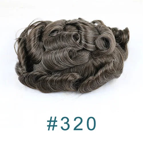 100% Human Hair Ombre Honey Brown Men's Wig Capillary Prosthesis System Natural Hairline Durable Thin Skin Base Man Toupee