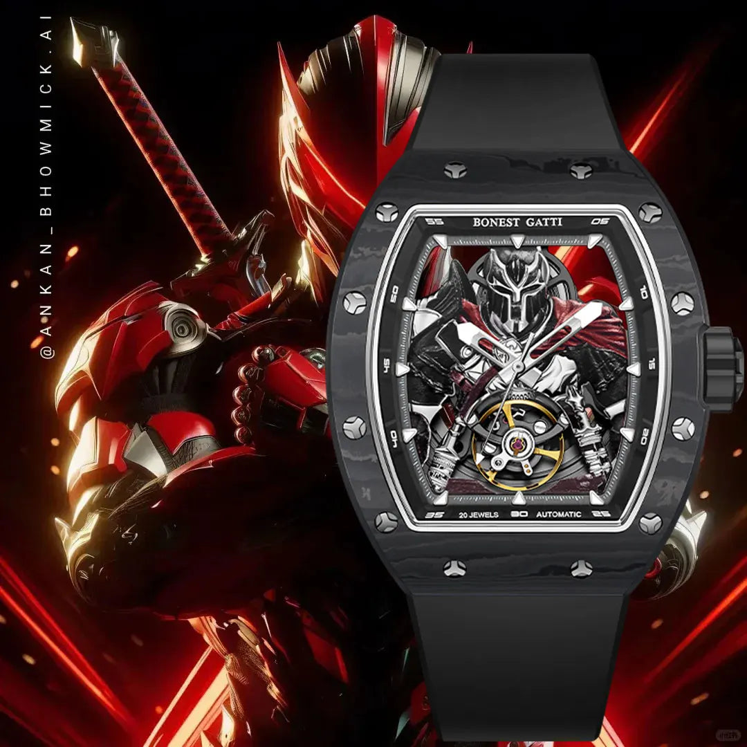 BONEST GATTI 2025 New Men Automatic Watches Carbon Fiber Mechanical Wristwatch Sapphire Glass Water Resistant Clock Gift for Men