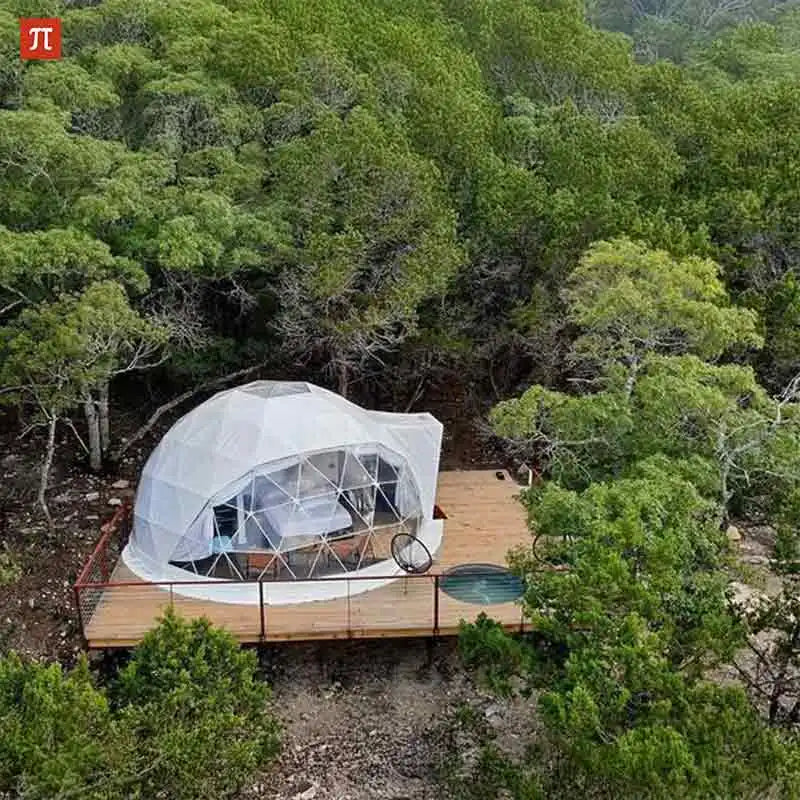【Europe Stock】 Or Luxury Geodesic Dome Tent Waterproof PVC Outdoor Camping Pod For Resort Hotel Garden
