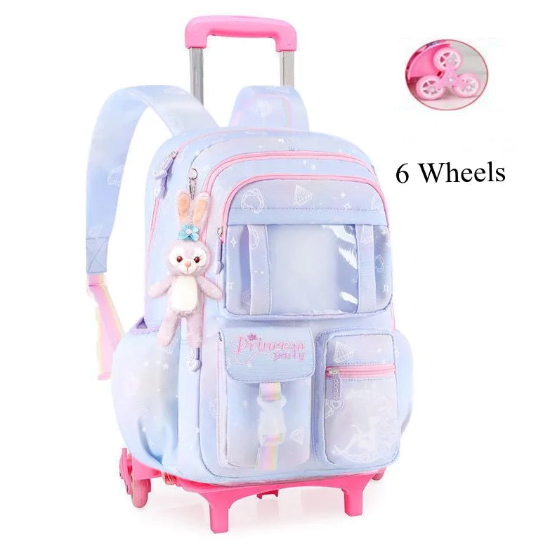 School Rolling backpack Bags school wheeled backpack for girls  kids School trolley bag for girls school bag wheels for girls
