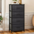 YITAHOME 4-Drawer Multi-Room Storage Dresser – Fabric with Wood Top & Steel Frame, Ideal for Living Room/Kids Room