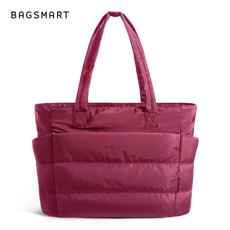 BAGSMART Tote Bag Puffy Padded Women's Bags Leisure Commuting Handbag Large Capacity Mommy Go Out Storage Organizer