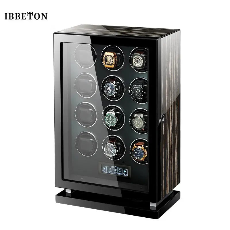 Luxury Automatic Watch Winder 2 4 6 9 12 24 Watches with Mabuchi Motor LCD Touch Screen and Remote Control Watch Storage Box