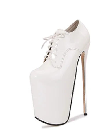 19cm 22cm slim high heels size 50 women's round toe high heels slim high heels short boots steel tube dance shoes