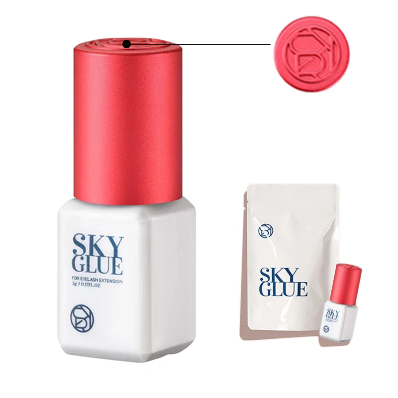 10 Bottles SKY Glue For Eyelash Extension Korea 5ml Black Red Blue Cap Beauty Health Lava Lash Shop Makeup Tools Adhesive