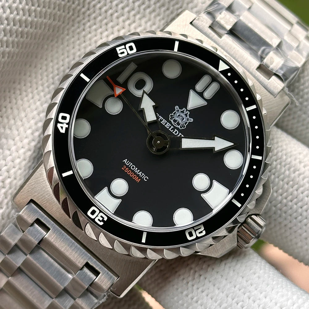 STEELDIVE Official SD1982 46.5mm Big Size Ceramic Bezel 25000M Waterproof Sapphire Glass Thick NH35 Automatic Mens Dive Watches
