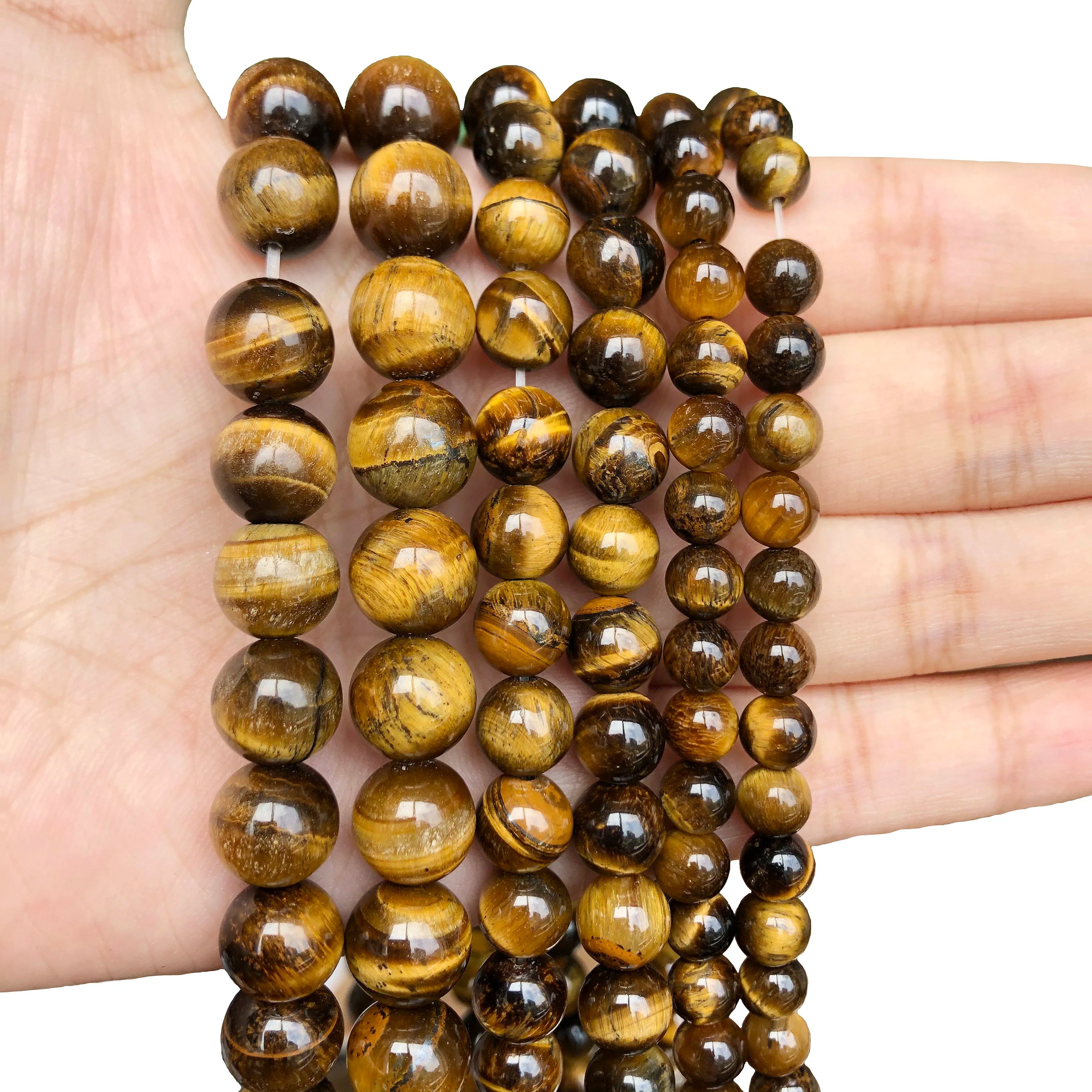 Natural Stone Round Flame Stone Beads Yooperlite Fire Sodalite Loose Spacer Beads for Jewelry Making DIY Bracelets Necklace 15''