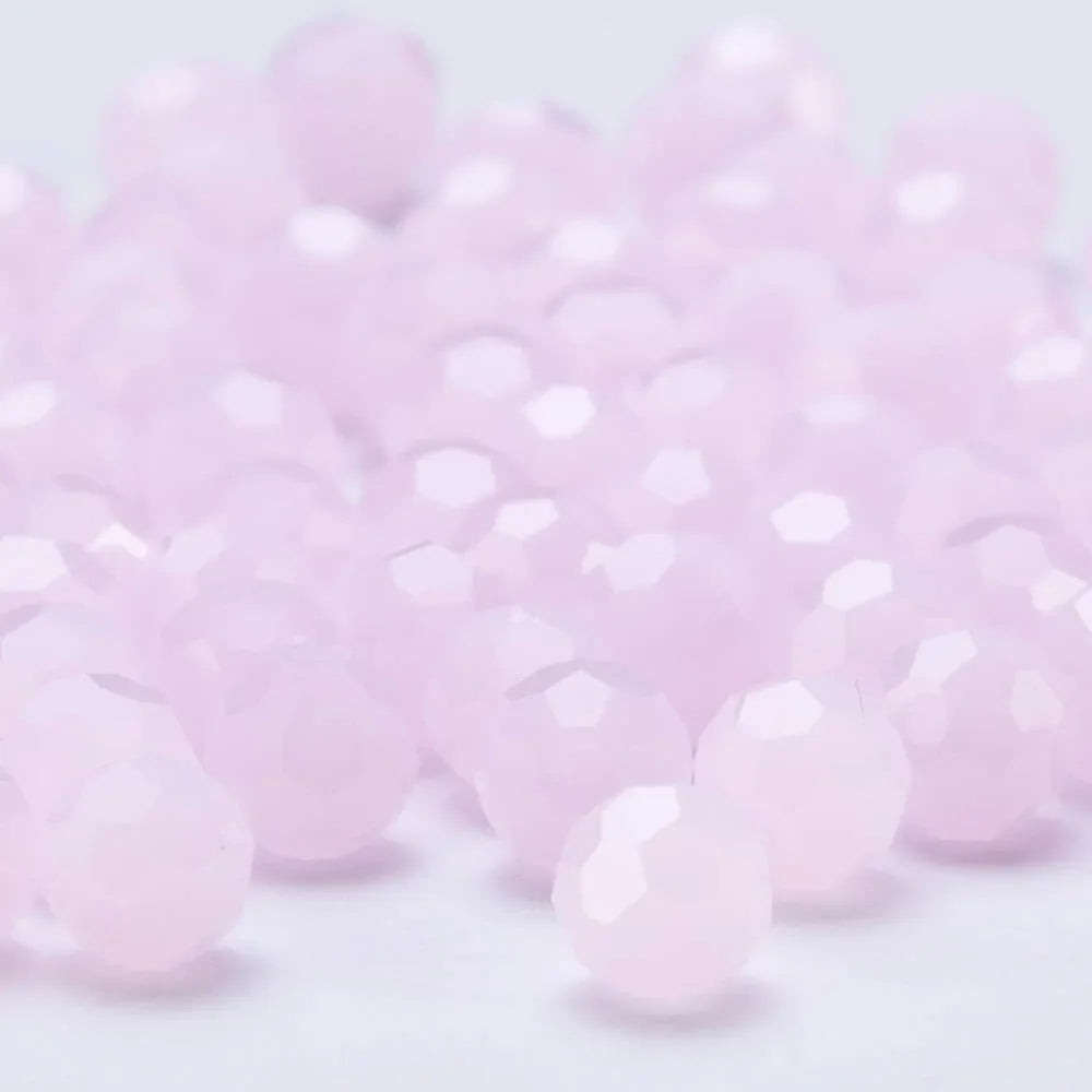 3 4 6 8mm Round Crystal Beads Faceted Transparent Glass Beads Loose Spacer Beads for Jewerly Making Needlework Bracelet Necklace