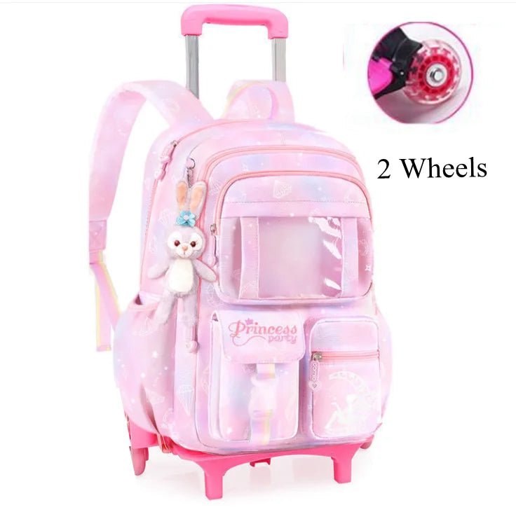 School Rolling backpack Bags school wheeled backpack for girls  kids School trolley bag for girls school bag wheels for girls