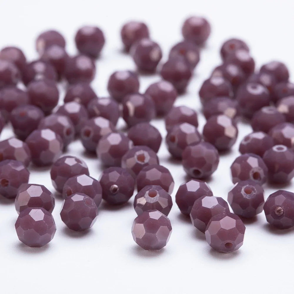 3 4 6 8mm Round Crystal Beads Faceted Transparent Glass Beads Loose Spacer Beads for Jewerly Making Needlework Bracelet Necklace