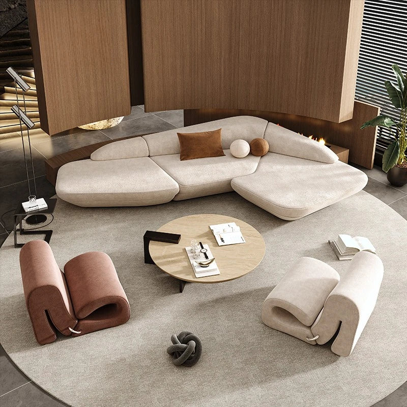 Aesthetics Curved Luxury Sofa Leisure Reception Corner Cute Sofa Office Negotiation Designer Art Muebles Entrance Hall Furniture