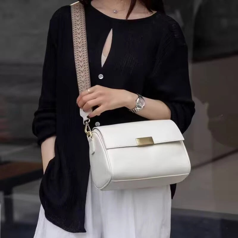 luxury handbags female crossbody bags Vintage Genuine leather women shoulder bag Small square bag soft leather cowhide fashion
