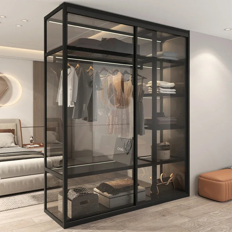 Living Room Bedroom Closet Storage Clothes Cupboard System Wardrobe Display Modern Minimalist Guarda Roupa Trendy Furniture