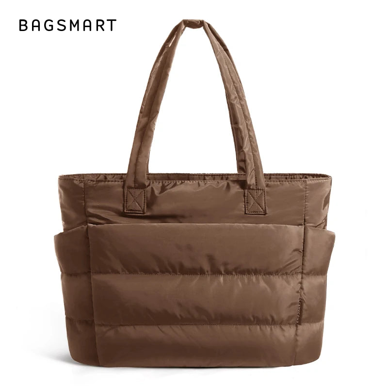 BAGSMART Tote Bag Puffy Padded Women's Bags Leisure Commuting Handbag Large Capacity Mommy Go Out Storage Organizer