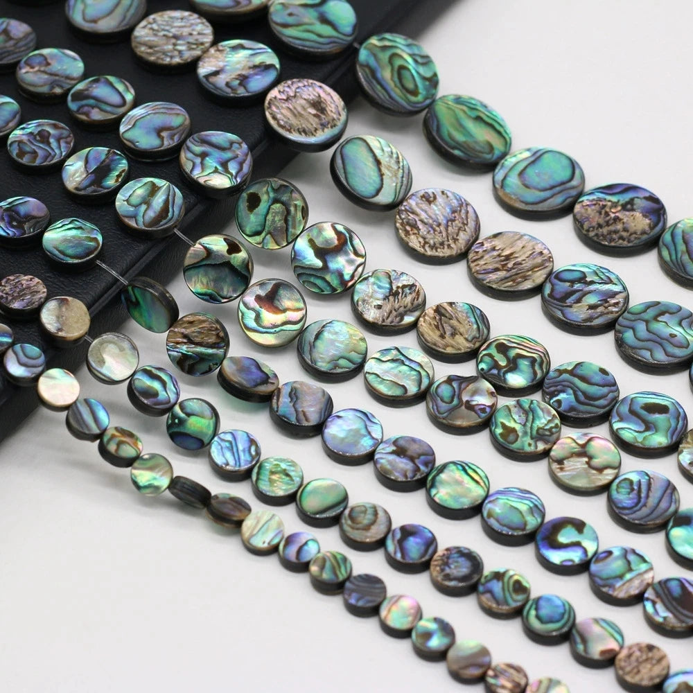 High Quality 5pcs Natural Shell Beads Coin Abalone Shell Loose Beads for Jewelry Making DIY Charms Necklace Bracelet Accessories