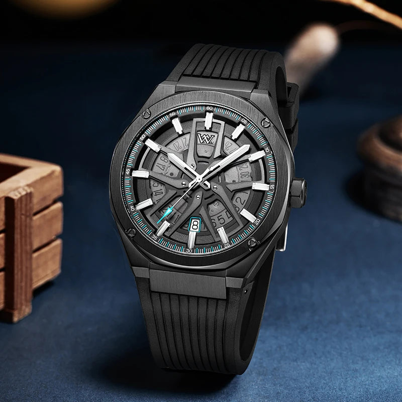 WM Watch Automatic Mechanical Watches Miyota9015 Man Stainless Steel Sapphire Water Resistant Casual Welly Merck Watch WM039