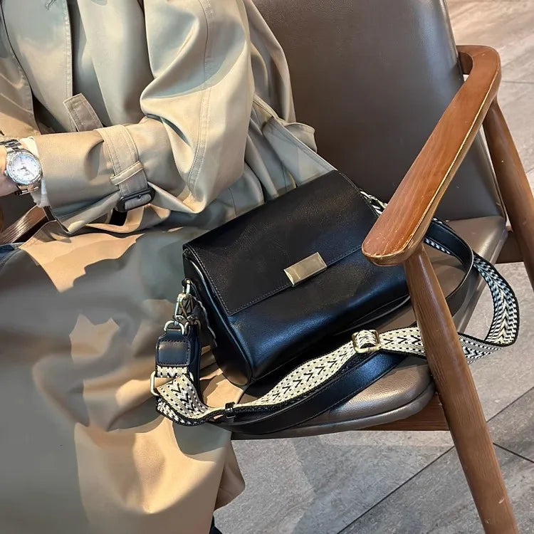 luxury handbags female crossbody bags Vintage Genuine leather women shoulder bag Small square bag soft leather cowhide fashion