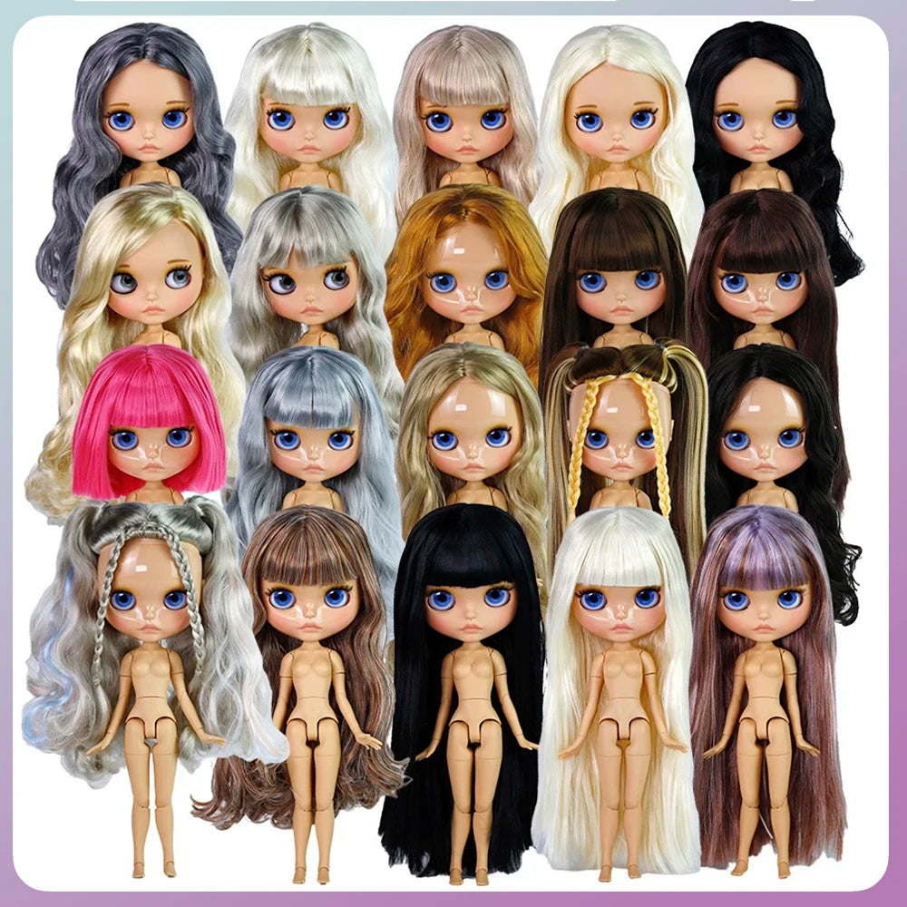 ICY DBS Blyth 30cm Doll Tan Skin Matte Face Glossy Face Pouting Lips 19 Joints Body Doll DIY Makeup Costume Doll Girls Gift Toy