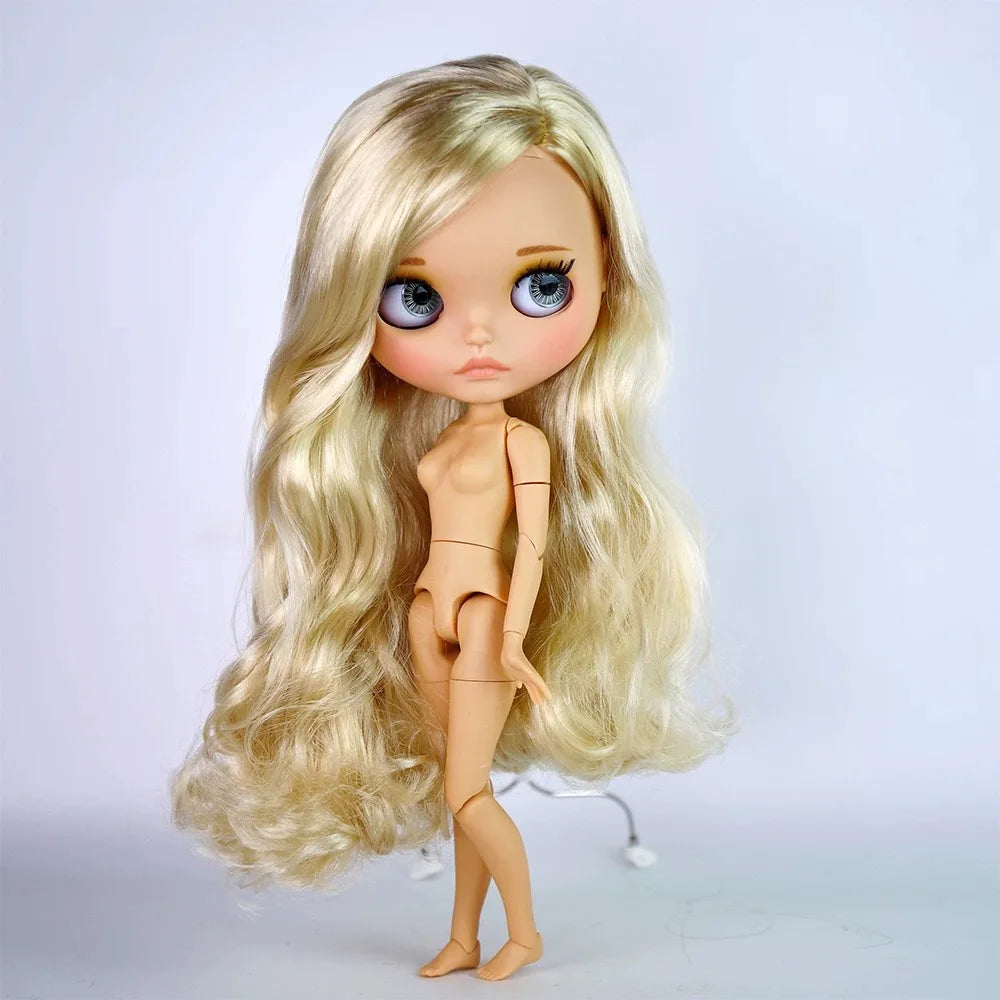 ICY DBS Blyth 30cm Doll Tan Skin Matte Face Glossy Face Pouting Lips 19 Joints Body Doll DIY Makeup Costume Doll Girls Gift Toy