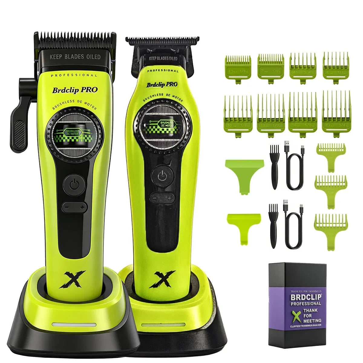 WMARK NG-8632 Professional Electric Hair Clipper 9000RPM DLC Blade Hair Trimmer with Spare Blades 10000RPM Shaver Barber Kit