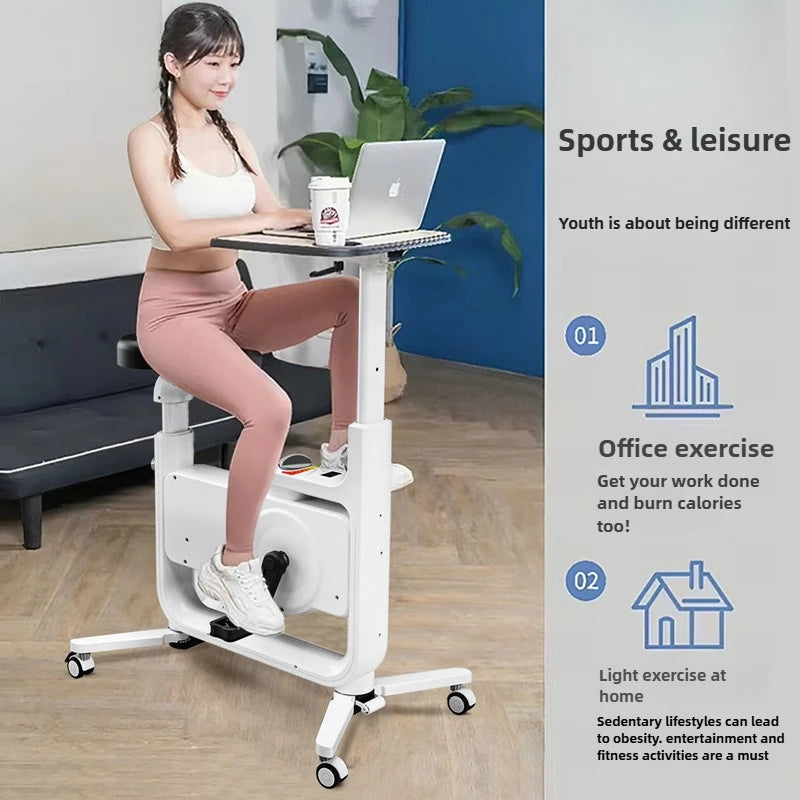 Foldable Magnetic Exercise Bike Quiet Indoor Cycling Bike Home Office Fitness Weight Loss Cardio Workout Station