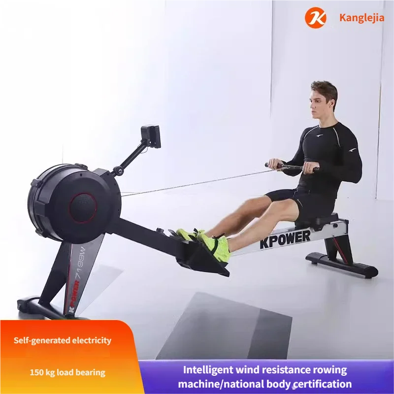 Home Gym Seated Rowing Machine Water Resistance Foldable Indoor Cardio Fitness Training Tool With Digital Monitor