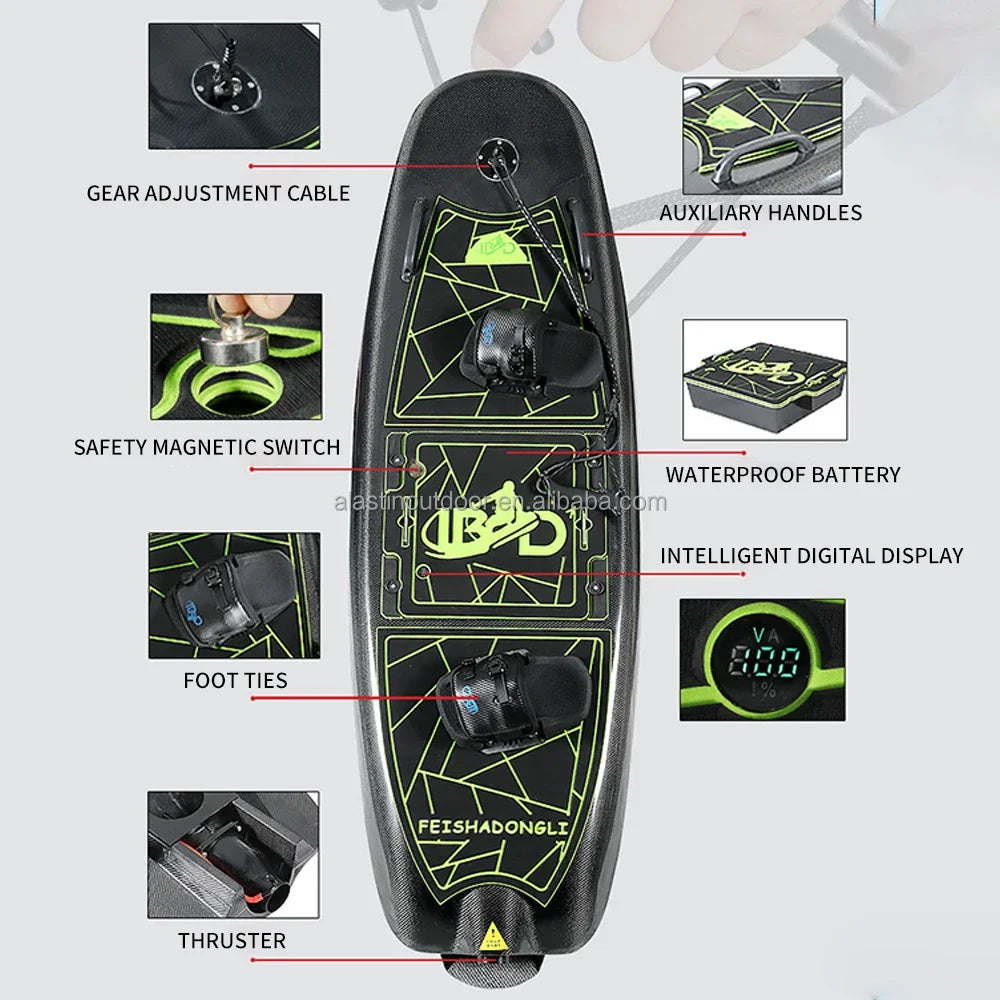 50KM/H Fast Speed Electric Jet Board Jet Surfboard Adult Water Sports Carbon Fiber Electric Surfboard