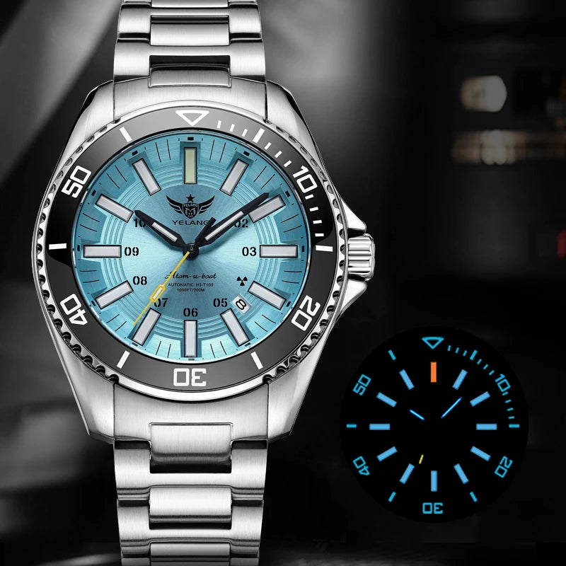 YELANG V1032S 44MM NH35/NH36 Automatic Mechanical Man Watches 30ATM 300m Waterproof Dive Watches for Man Luminous Sapphire Reloj