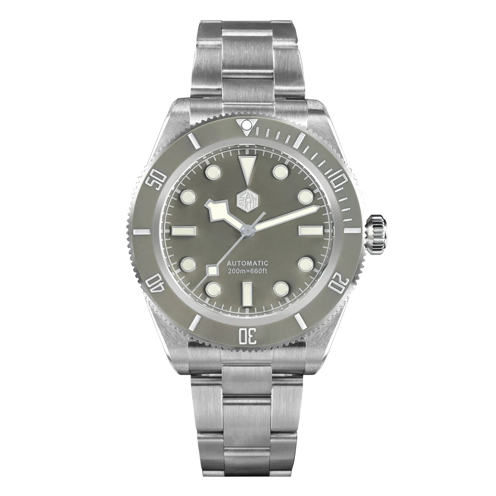 San Martin 40mm Vintage Diver Luxury Men Wristwatch Brand Classic BB58 PT5000 Automatic Mechanical Watches Sapphire 20Bar SN0008