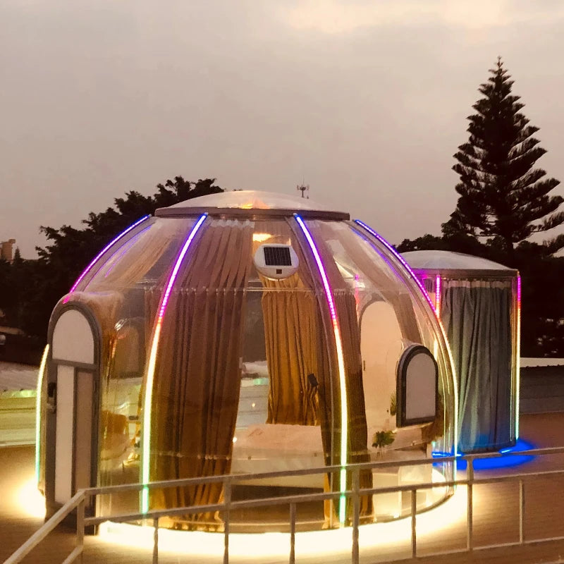 4m PC Dome Tent Outdoor Bubble Camping Transparent Starry Sky Tent Igloo Tent Waterproof Hotel Tent Versatile Applications