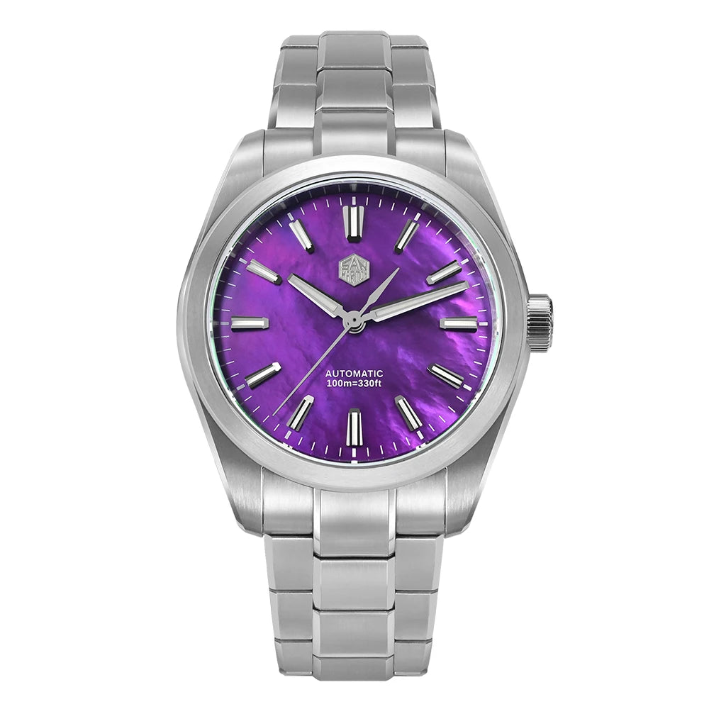 San Martin 39mm Miyota 90S5 MOP Dial Men GADA Wristwatch Automatic Watches Mechanical BGW-X1 10Bar Luminous SN0144GX-4/7