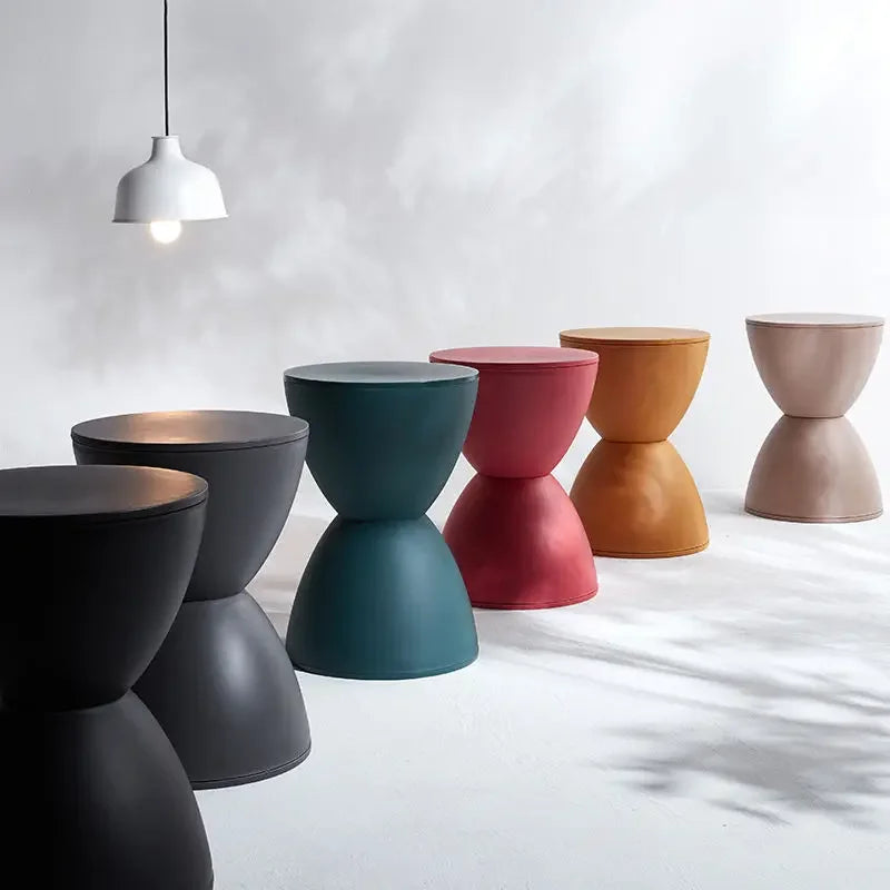 Nordic Shoe Changing Stool for Home Simple Living Room Stool Children Low Stool Thick Plastic Creative Circular Stools Furniture