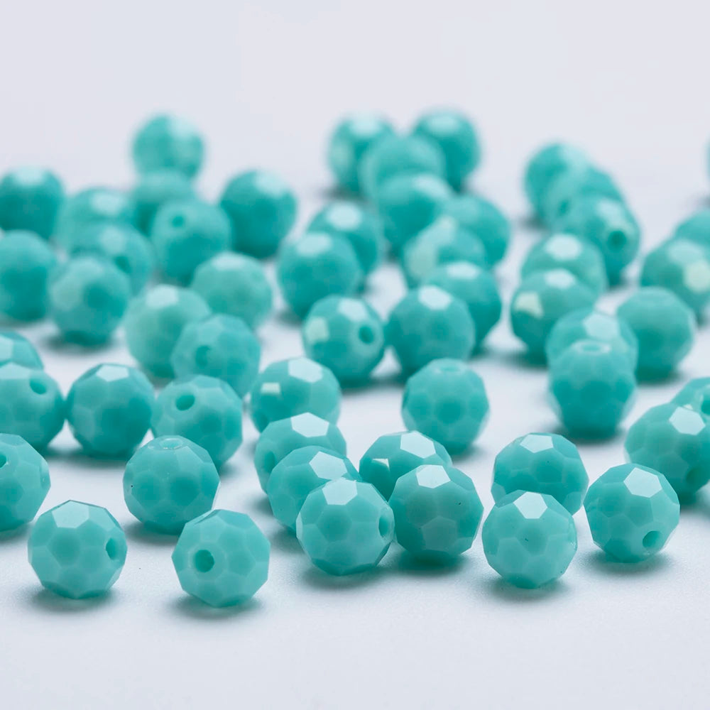 3 4 6 8mm Round Crystal Beads Faceted Transparent Glass Beads Loose Spacer Beads for Jewerly Making Needlework Bracelet Necklace