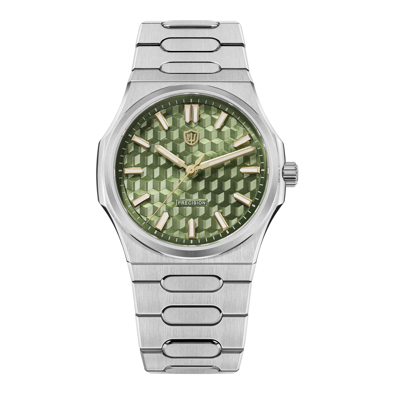 Watchdives Premier WD0016B Men Watch Square-Block Faceted Dial Original Design Luxury Watches VH31 Sweep Second Quartz Movement