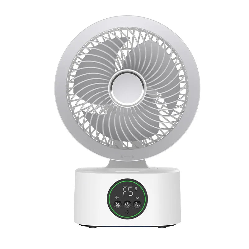 Lenovo Portable Rechargeable USB Wall Hanging Fan Remote Control Folding Shaking Head Fan with Nightlight Air Cooler Household