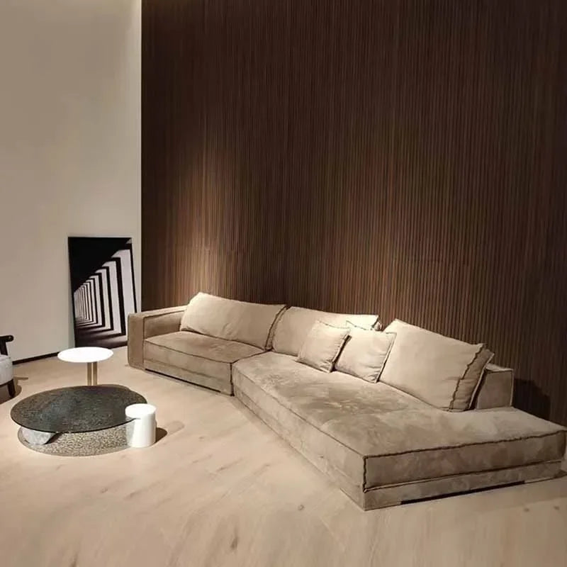 Lounge Large Living Room Sofas Soft New Arrival Wood Modern Sectional Lazy Sofa Floor Nordic White Divani Da Soggiorno Furniture