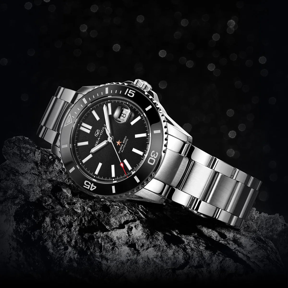 Seagull Ocean Series Watch for Men Luxury Diving Watches 200M Waterproof Ceramic bezel Sapphire Automatic Mechanical Watch 1201