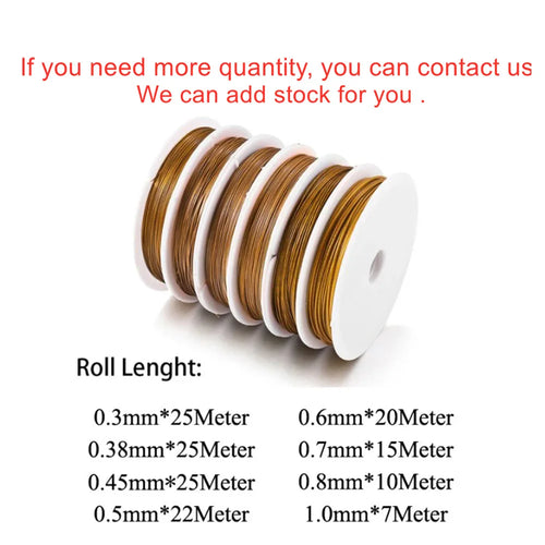 1 Roll/lots 0.3-1.0mm Resistant Strong Line Stainless Steel Wire Tiger Tail Beading Wire For Jewelry Making Finding454