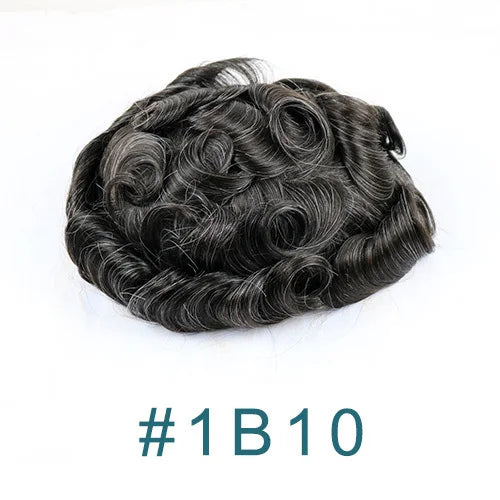 100% Human Hair Ombre Honey Brown Men's Wig Capillary Prosthesis System Natural Hairline Durable Thin Skin Base Man Toupee