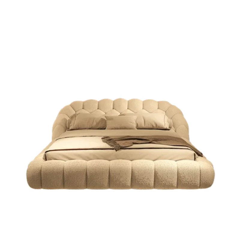 Lambswool Floating Bed Aesthetics Princess Wedding High End Quality Bed Modern Apartment Confortable Muebles Bedroom Furniture