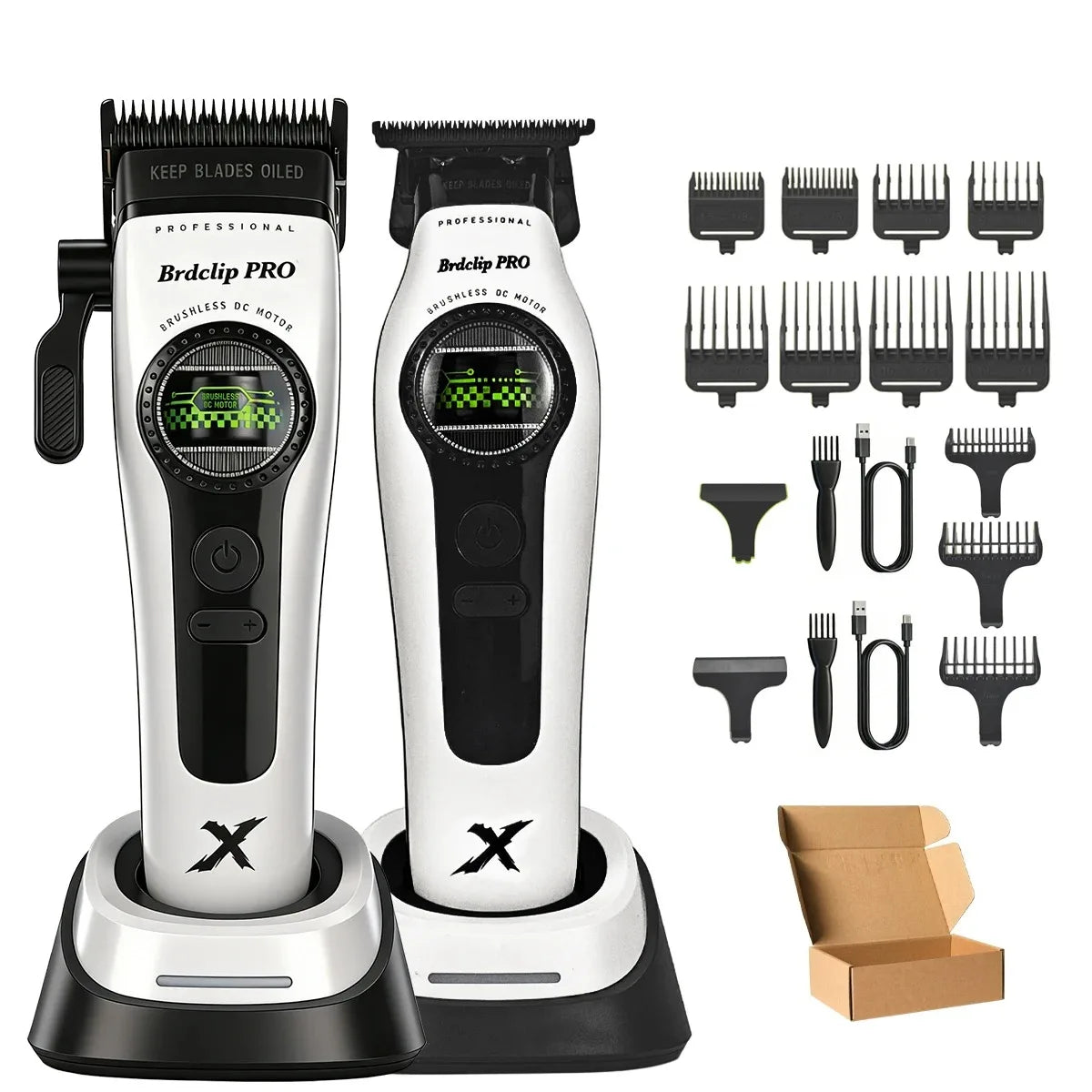 WMARK NG-8632 Professional Electric Hair Clipper 9000RPM DLC Blade Hair Trimmer with Spare Blades 10000RPM Shaver Barber Kit