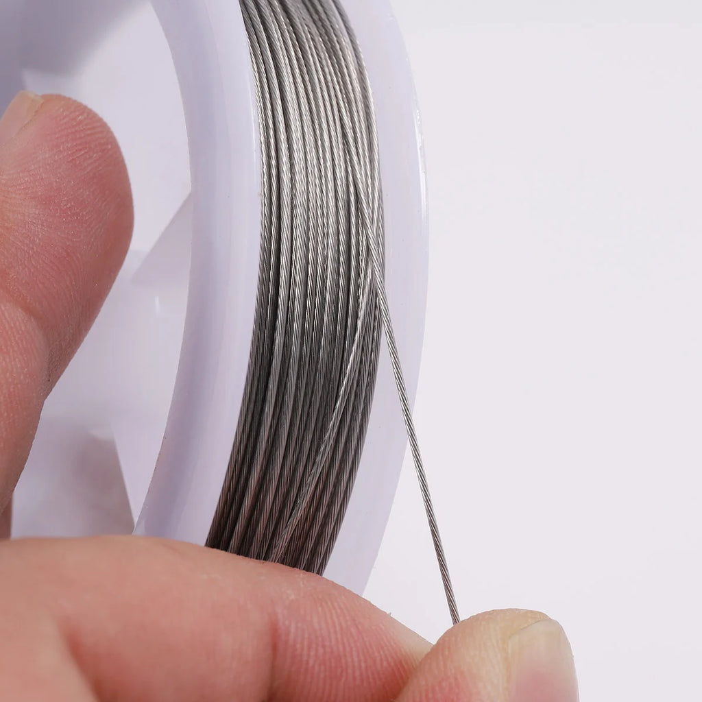 1 Roll/lots 0.3-1.0mm Resistant Strong Line Stainless Steel Wire Tiger Tail Beading Wire For Jewelry Making Finding454