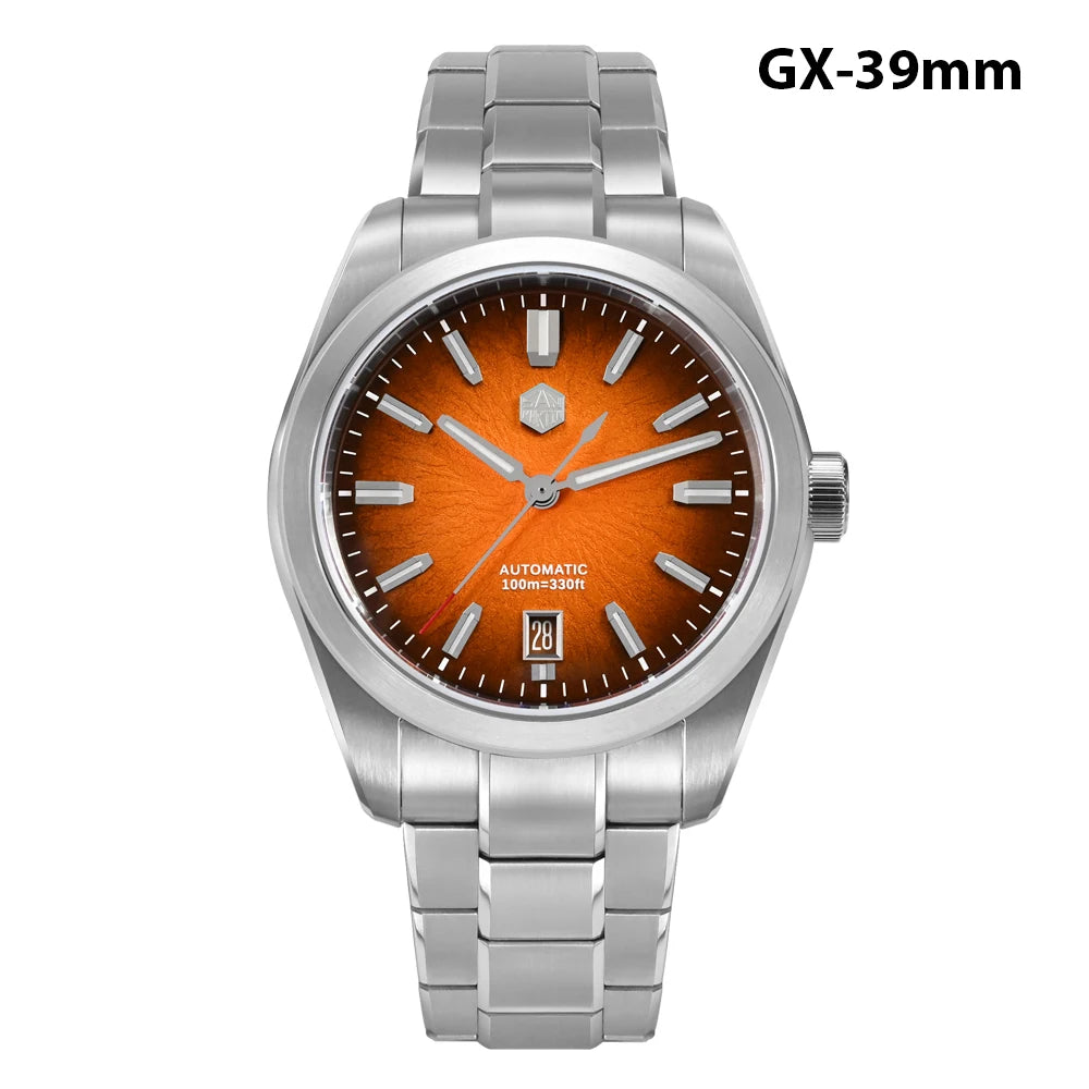 San Martin New 36mm Men Watch Miyota 9015 Chinese Original Design JianZhan Gada Mechanical Watches Waterproof Luminous SN0144
